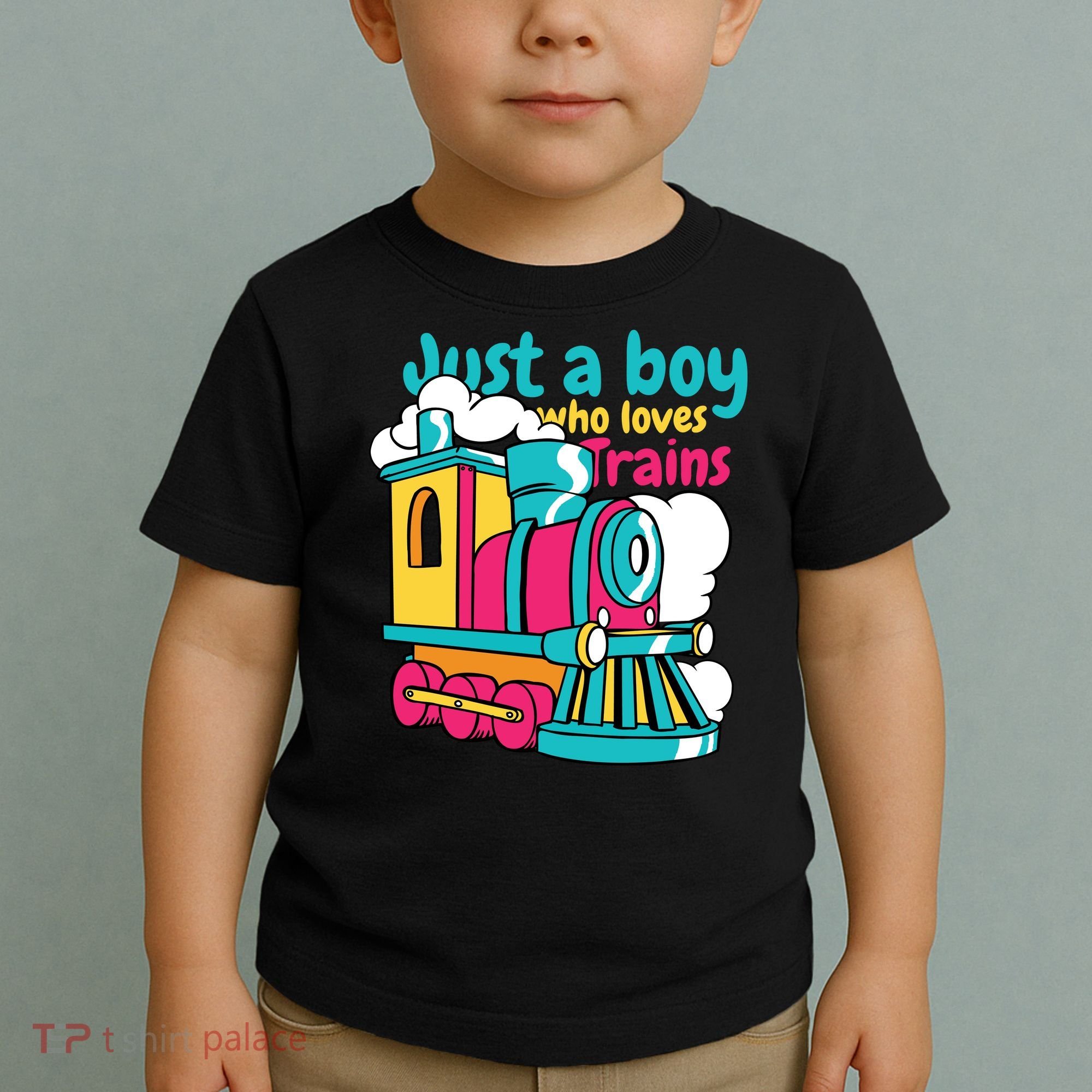 Just A Boy Who Loves Trains Cute Toddler T-Shirt