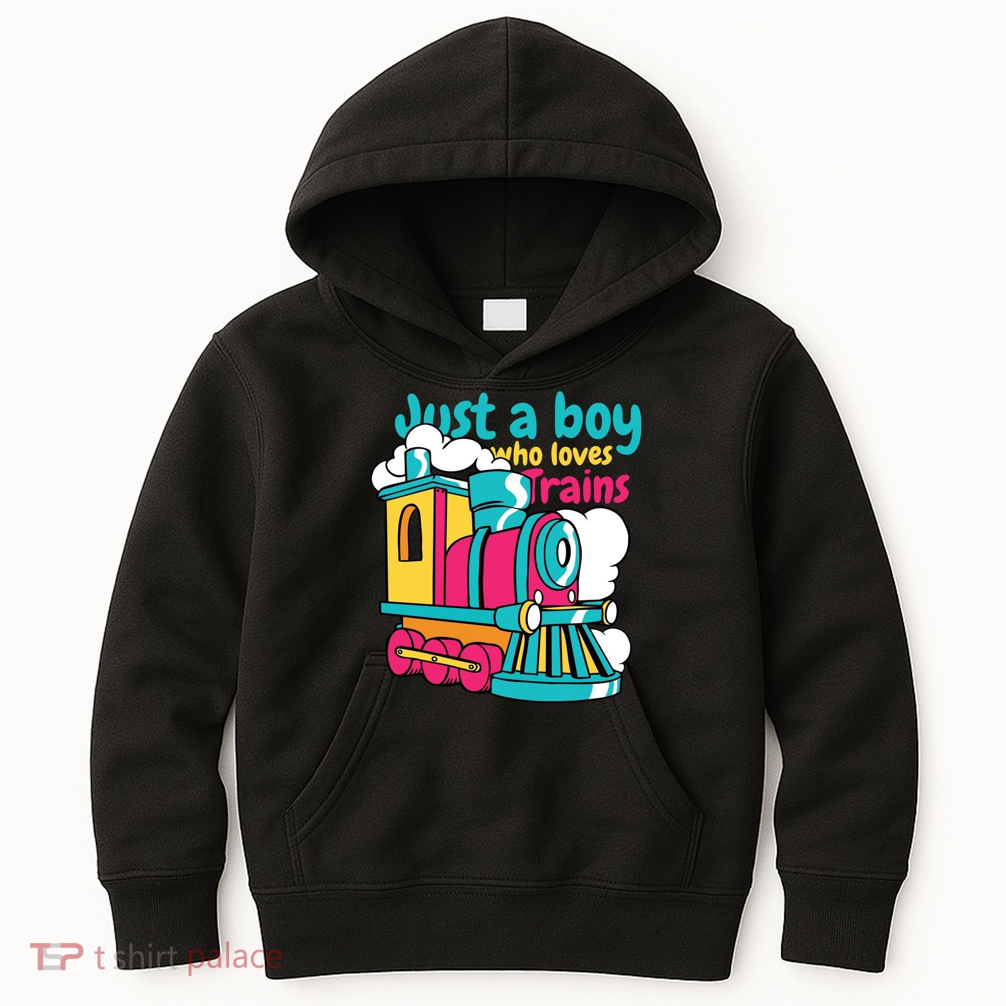 Just A Boy Who Loves Trains Cute Kids Hoodie