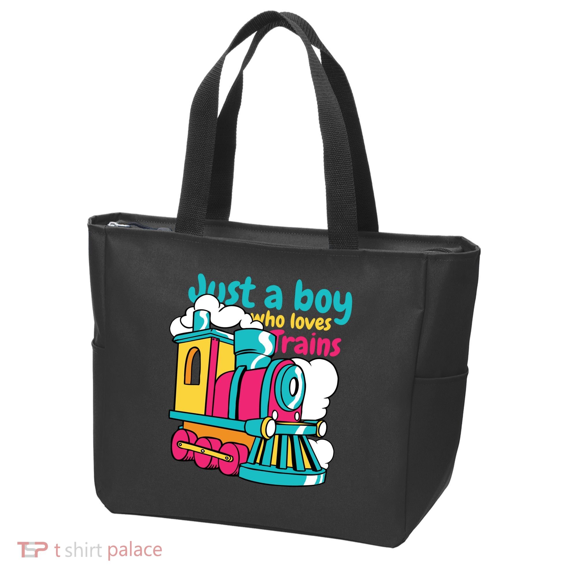 Just A Boy Who Loves Trains Cute Tote Bag