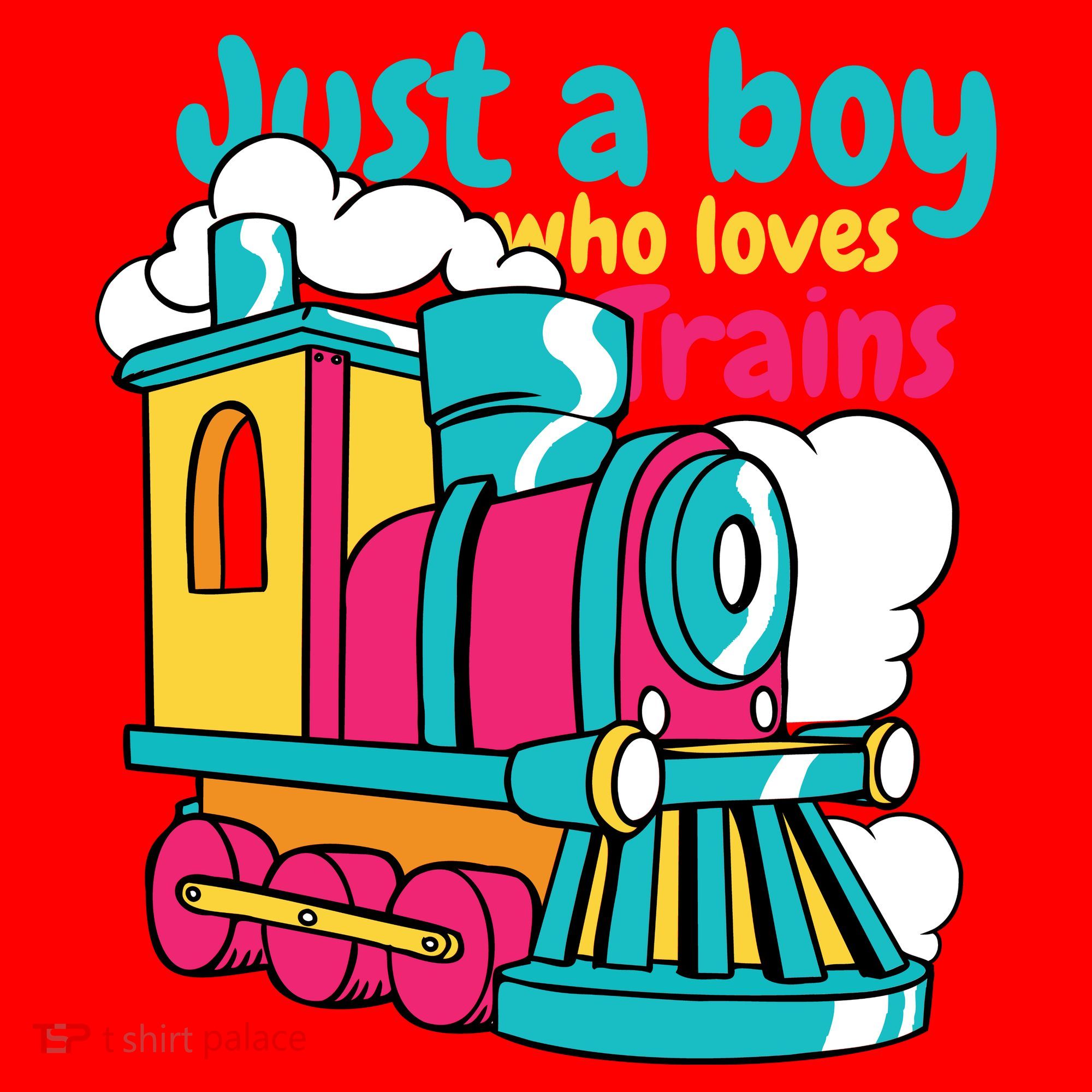 Just A Boy Who Loves Trains Cute Santa Hat