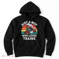Just A Boy Who Loves Trains Train Lover Hoodie thumb 0