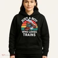 Just A Boy Who Loves Trains Train Lover Hoodie thumb 5