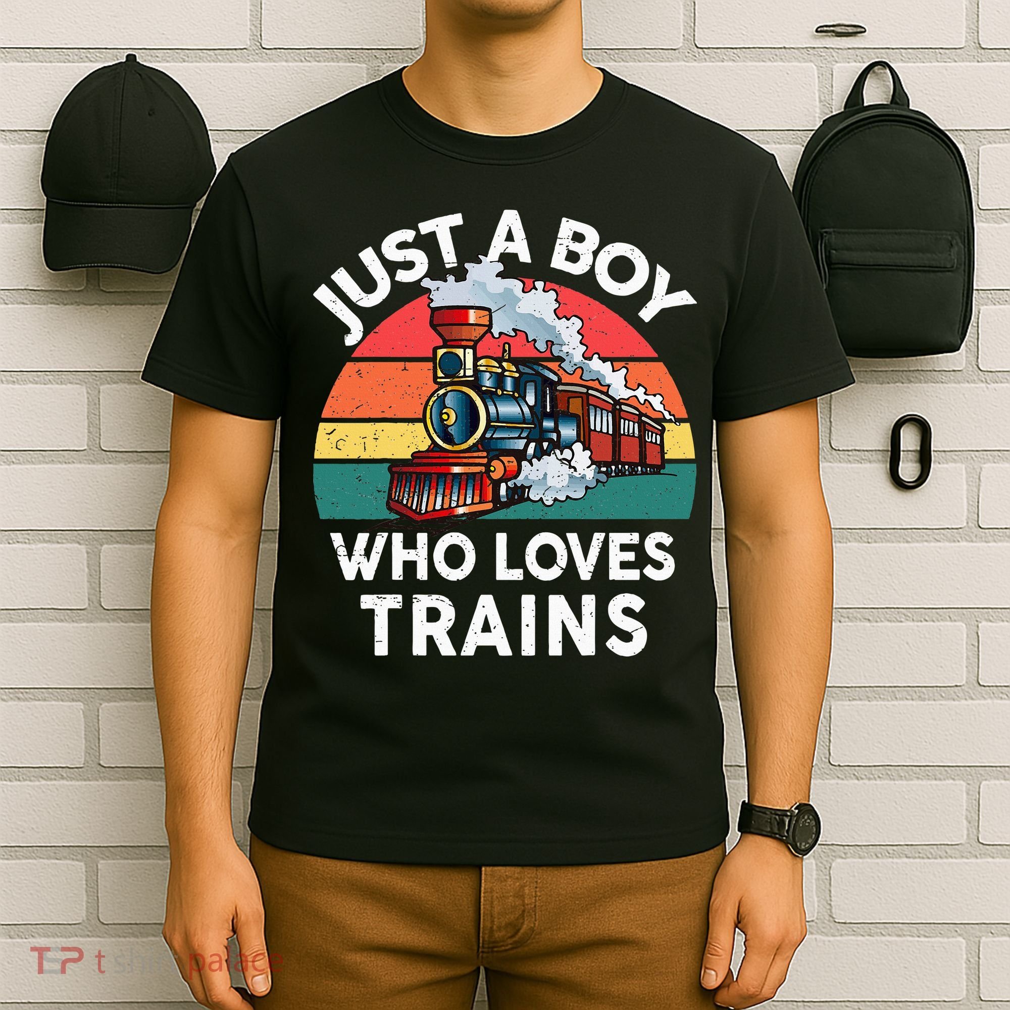 Just A Boy Who Loves Trains Train Lover T-Shirt