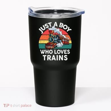 Just A Boy Who Loves Trains Train Lover Tumbler