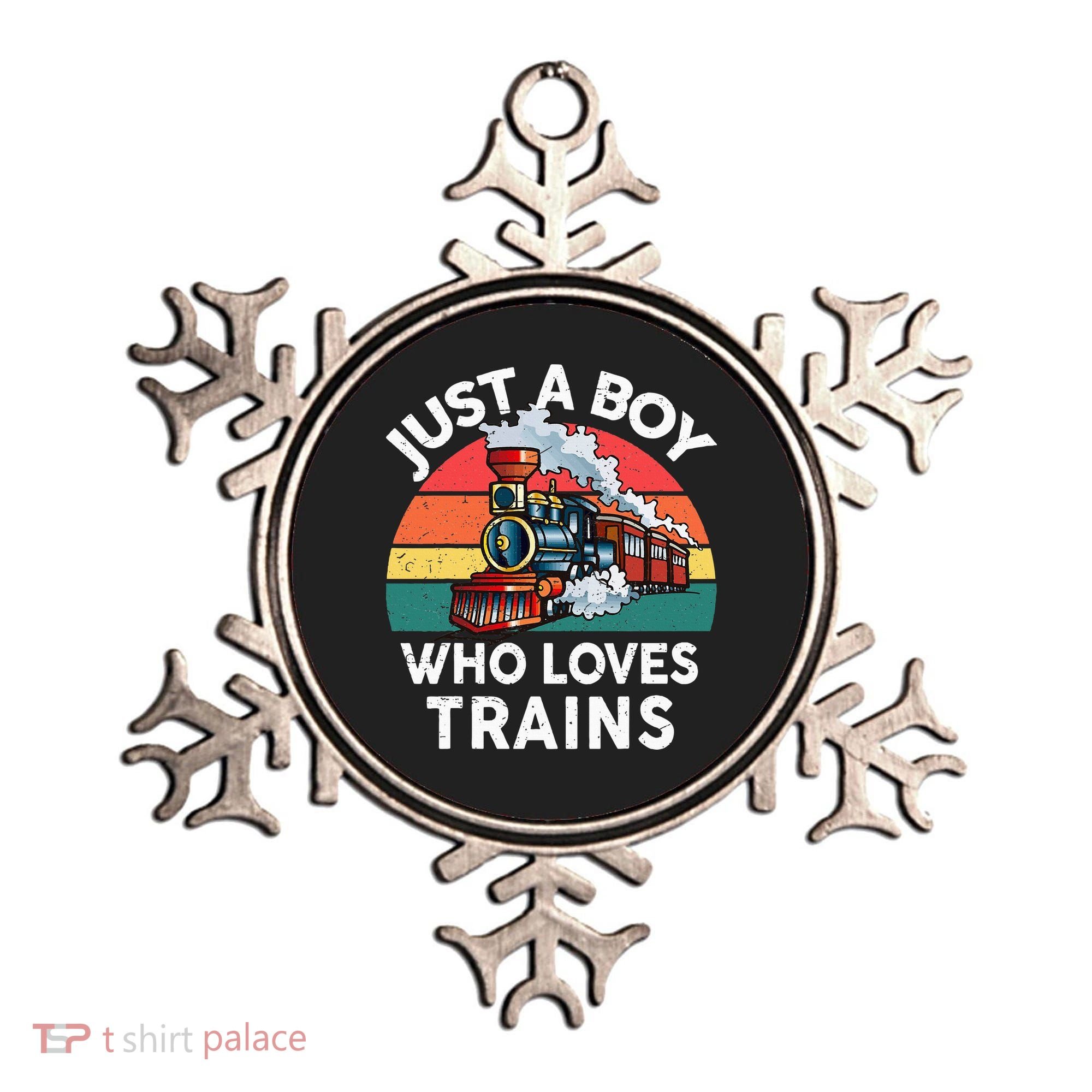Just A Boy Who Loves Trains Train Lover Ornament