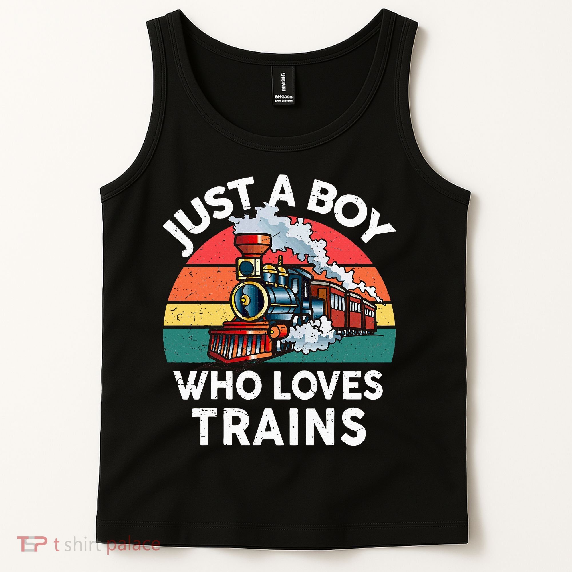 Just A Boy Who Loves Trains Train Lover Tank Top
