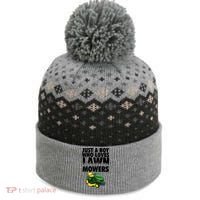 Just A Boy Who Loves Lawn Mowers The Baniff Cuffed Pom Beanie thumb 0