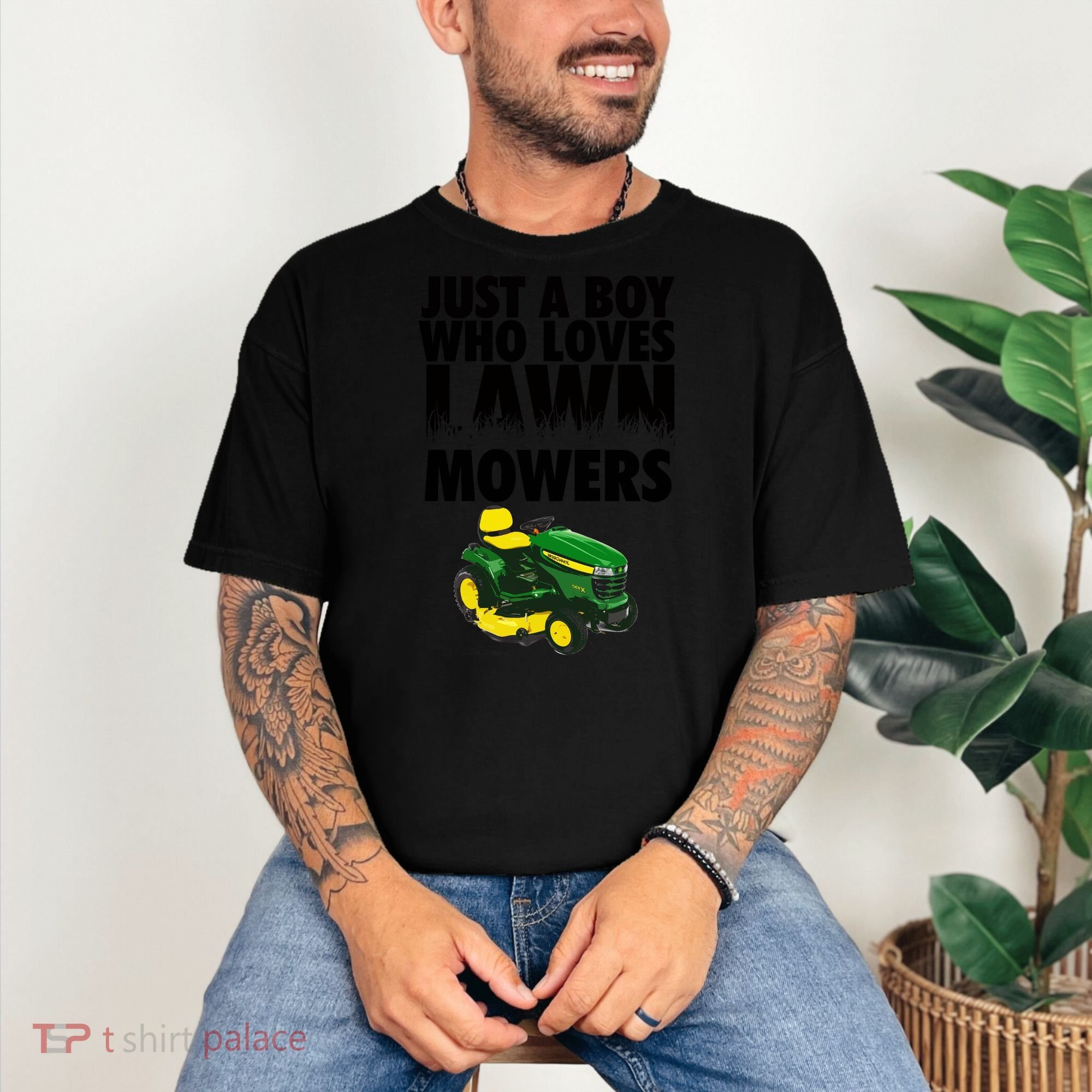 Just A Boy Who Loves Lawn Mowers Comfort Colors T-Shirt