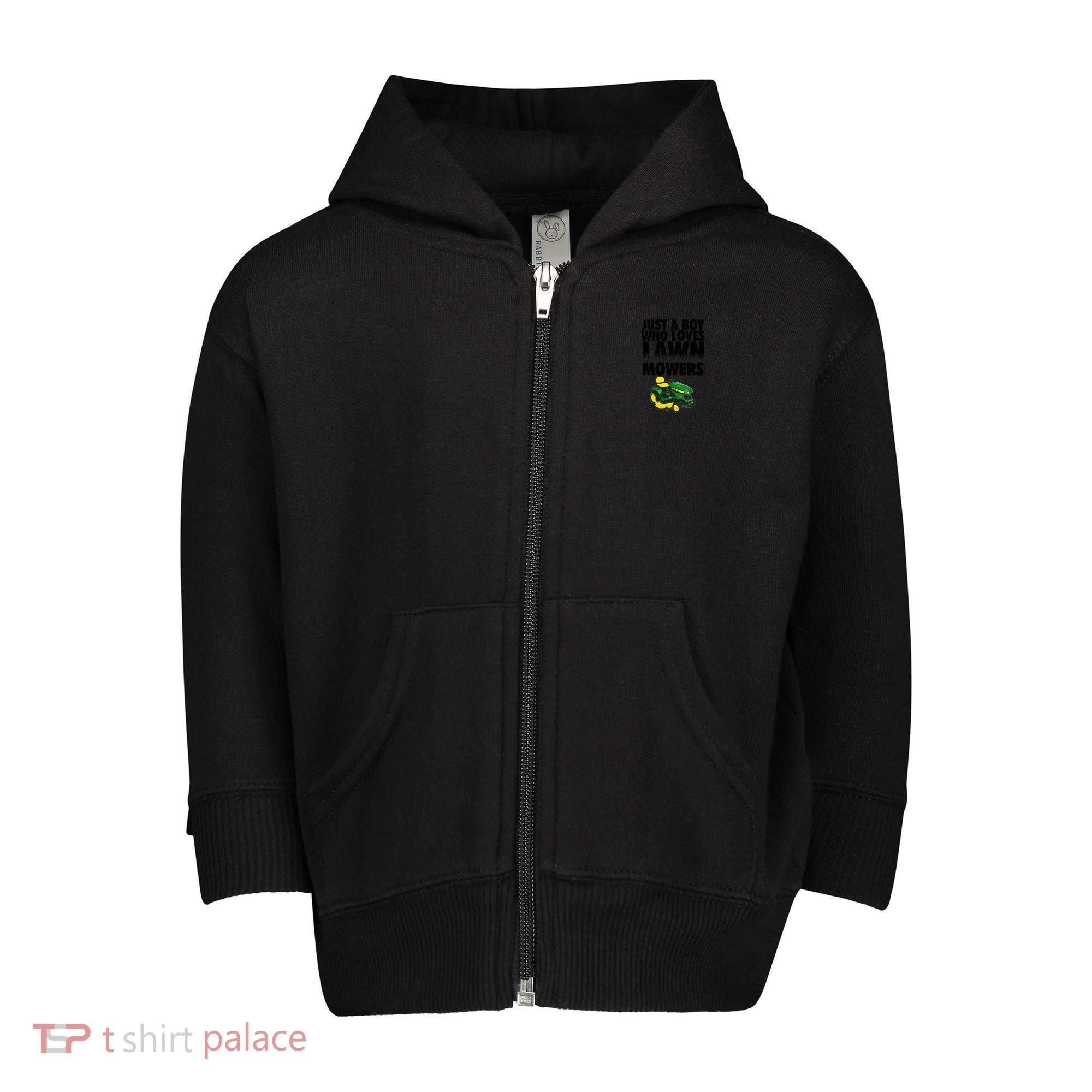 Just A Boy Who Loves Lawn Mowers Toddler Zip Fleece Hoodie
