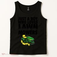 Just A Boy Who Loves Lawn Mowers Tank Top thumb 2