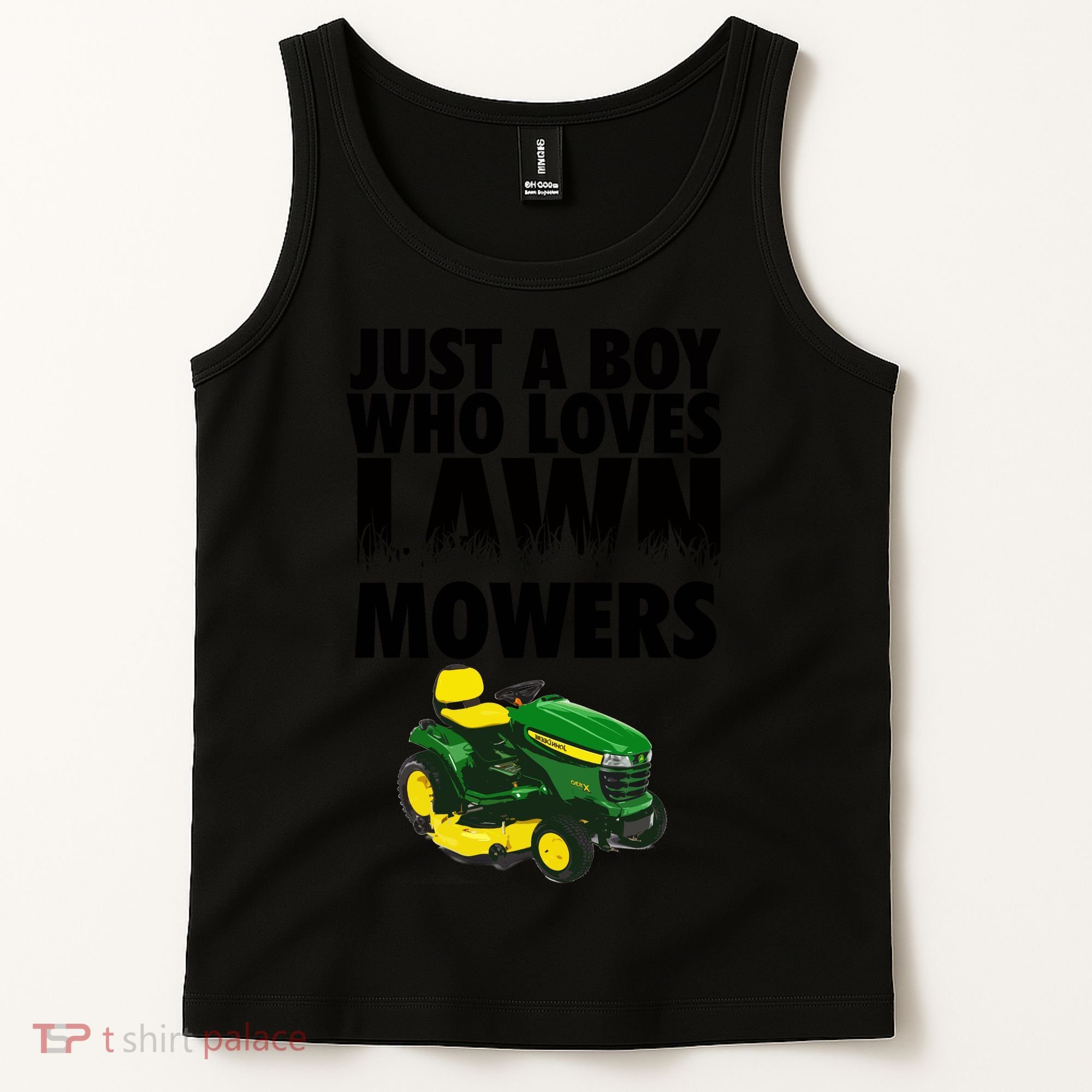 Just A Boy Who Loves Lawn Mowers Tank Top