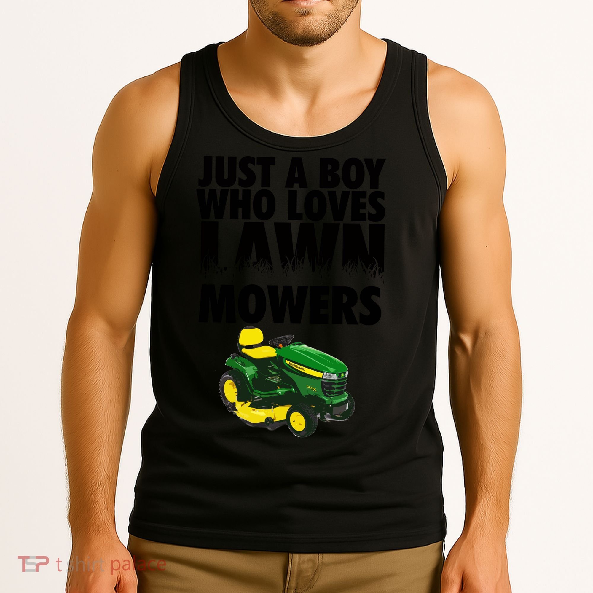 Just A Boy Who Loves Lawn Mowers Tank Top