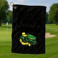 Just A Boy Who Loves Lawn Mowers Golf Towel thumb 1