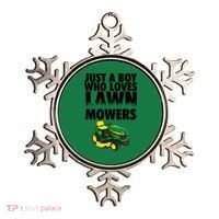 Just A Boy Who Loves Lawn Mowers Ornament thumb 0