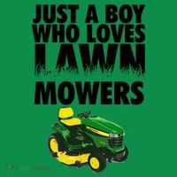 Just A Boy Who Loves Lawn Mowers Baby Bodysuit thumb 2