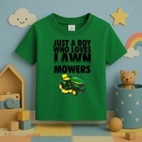 Just A Boy Who Loves Lawn Mowers Toddler T-Shirt thumb 3