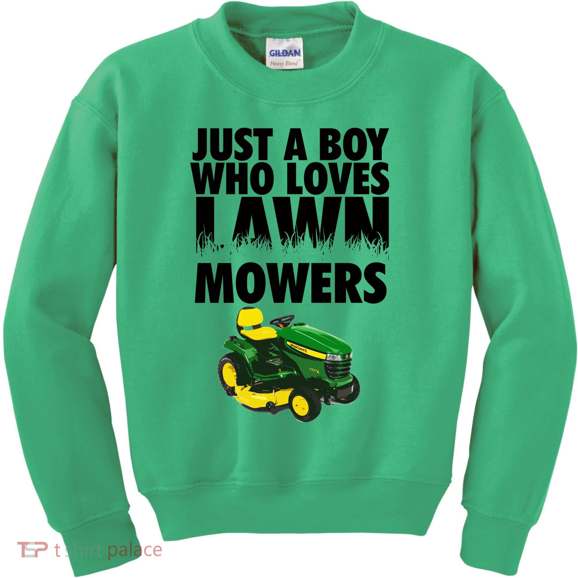 Just A Boy Who Loves Lawn Mowers Kids Sweatshirt
