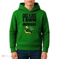 Just A Boy Who Loves Lawn Mowers Kids Hoodie thumb 4