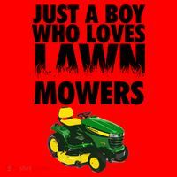 Just A Boy Who Loves Lawn Mowers Santa Hat thumb 1