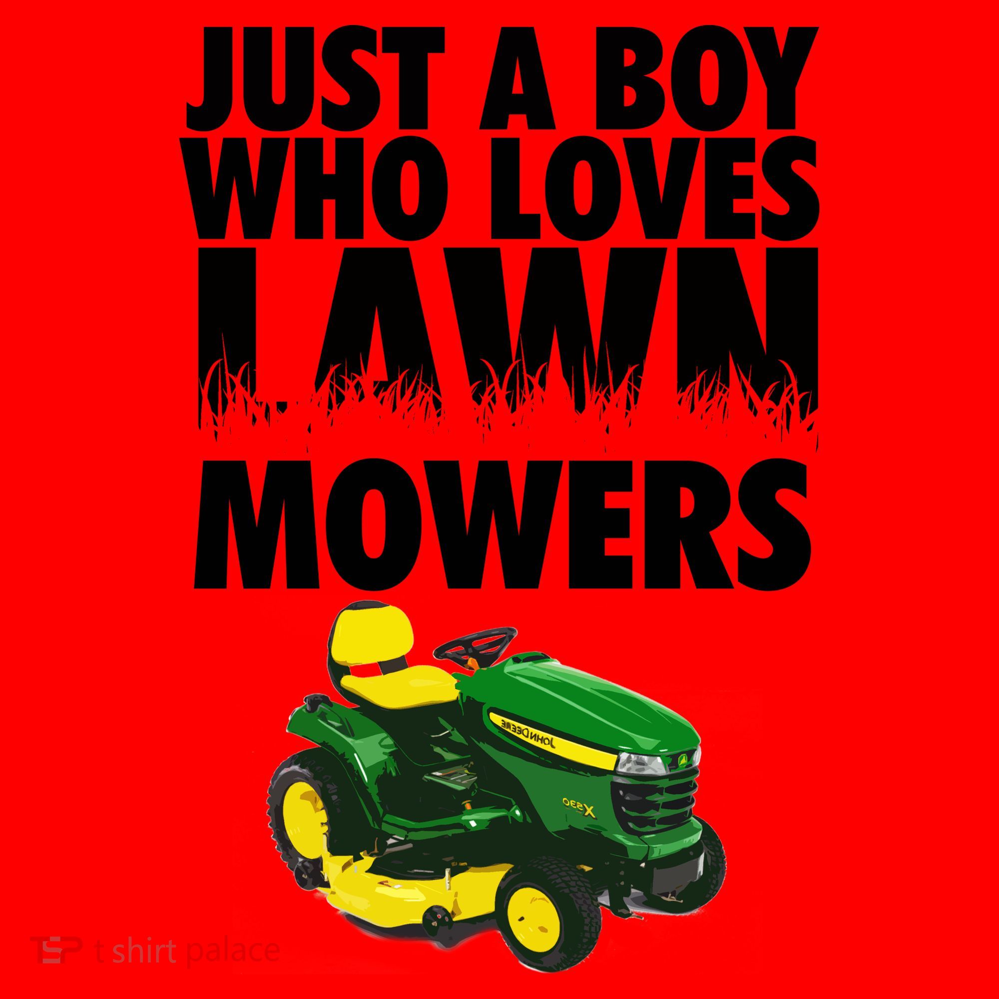 Just A Boy Who Loves Lawn Mowers Santa Hat