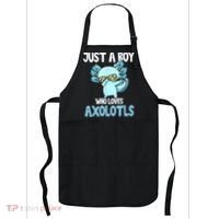 Just A Boy Who Loves Axolotls Cute Kawaii Apron thumb 0