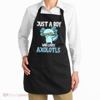 Just A Boy Who Loves Axolotls Cute Kawaii Apron thumb 2