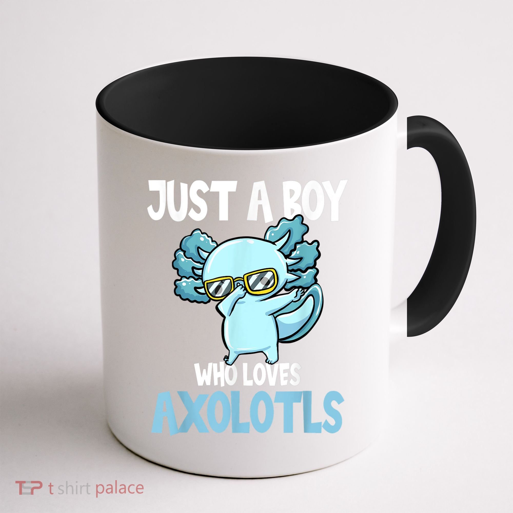 Just A Boy Who Loves Axolotls Cute Kawaii Coffee Mug