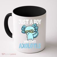 Just A Boy Who Loves Axolotls Cute Kawaii Coffee Mug thumb 0