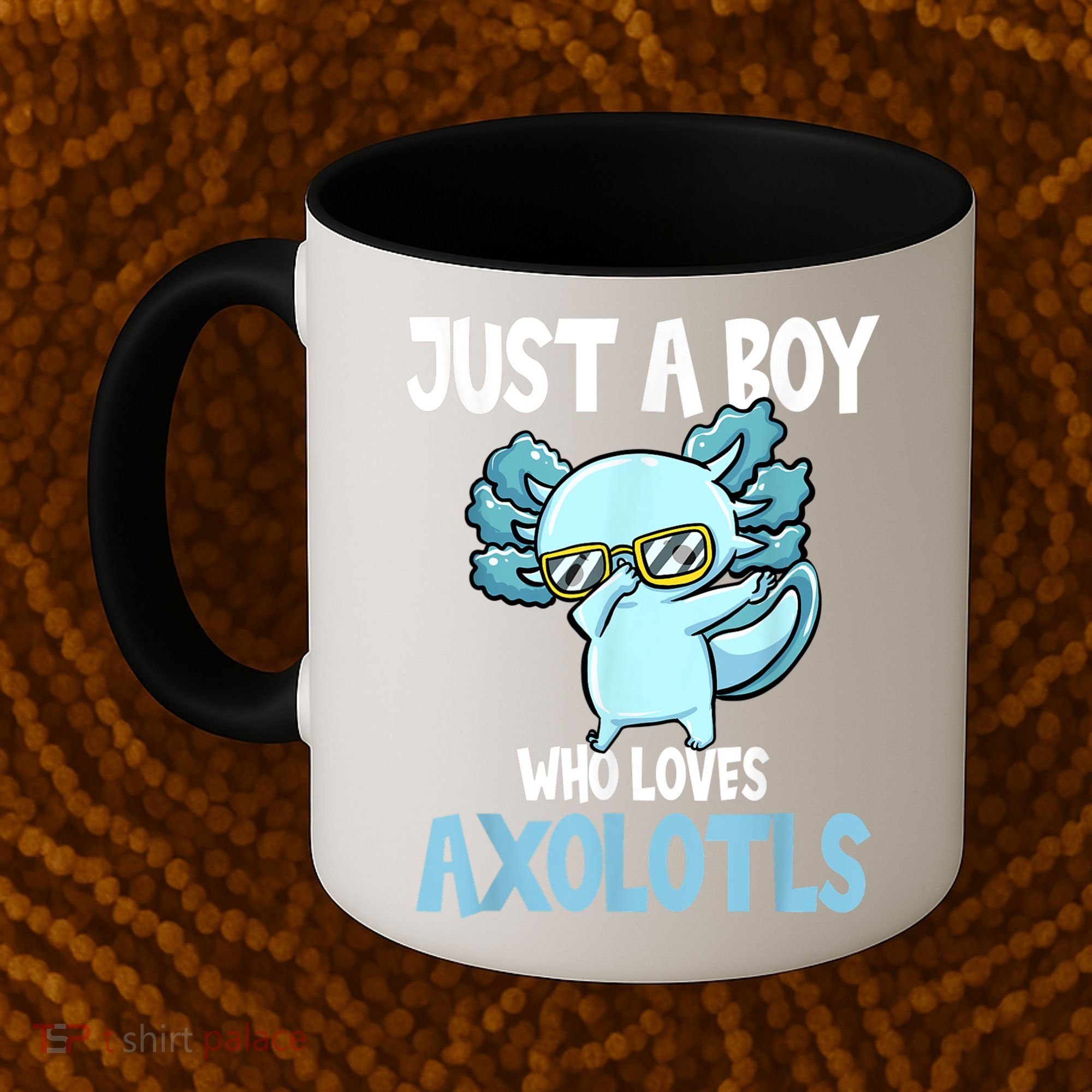 Just A Boy Who Loves Axolotls Cute Kawaii Coffee Mug