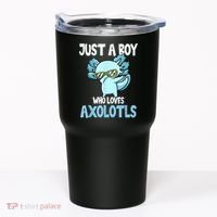 Just A Boy Who Loves Axolotls Cute Kawaii Tumbler thumb 0