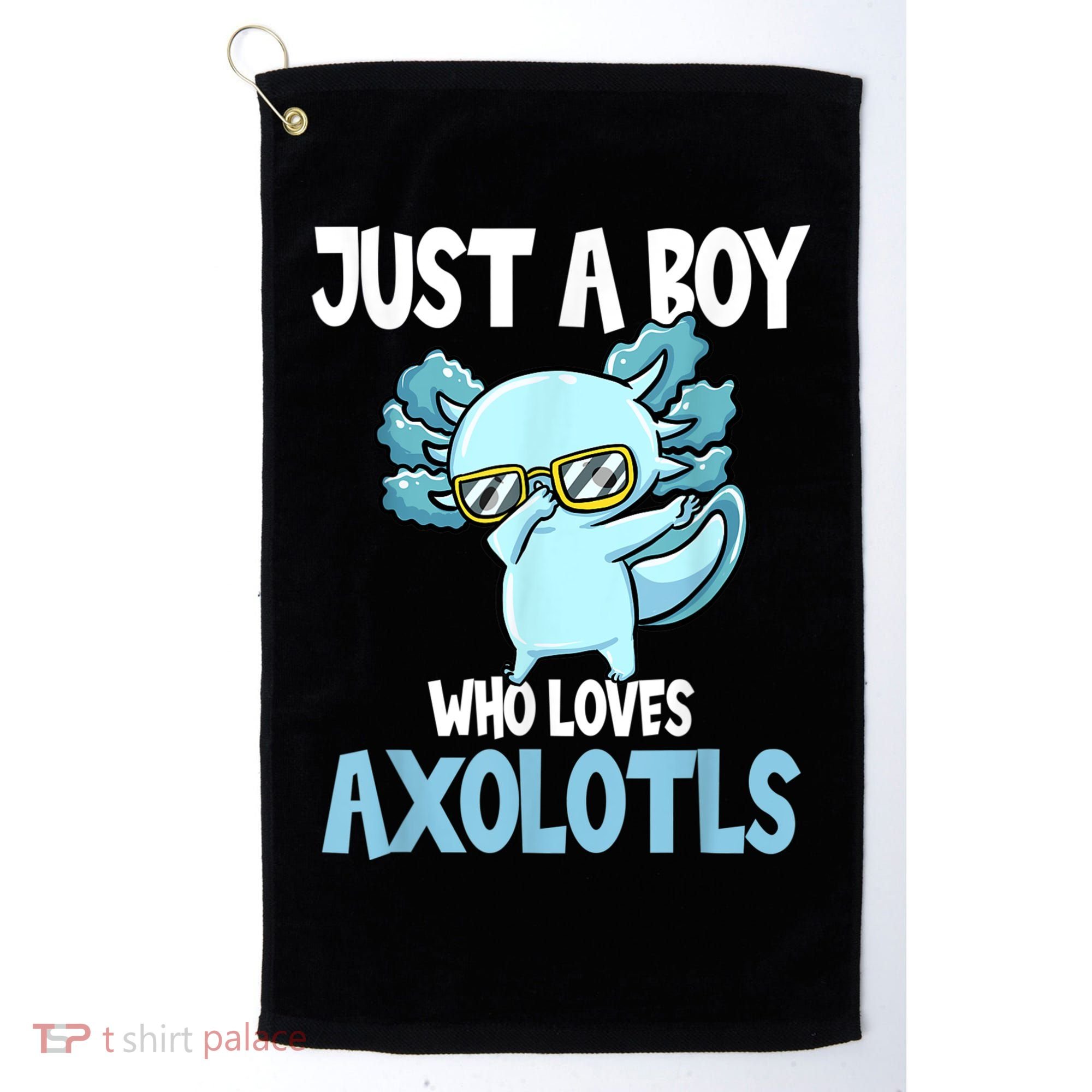 Just A Boy Who Loves Axolotls Cute Kawaii Golf Towel