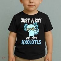 Just A Boy Who Loves Axolotls Cute Kawaii Toddler T-Shirt thumb 2