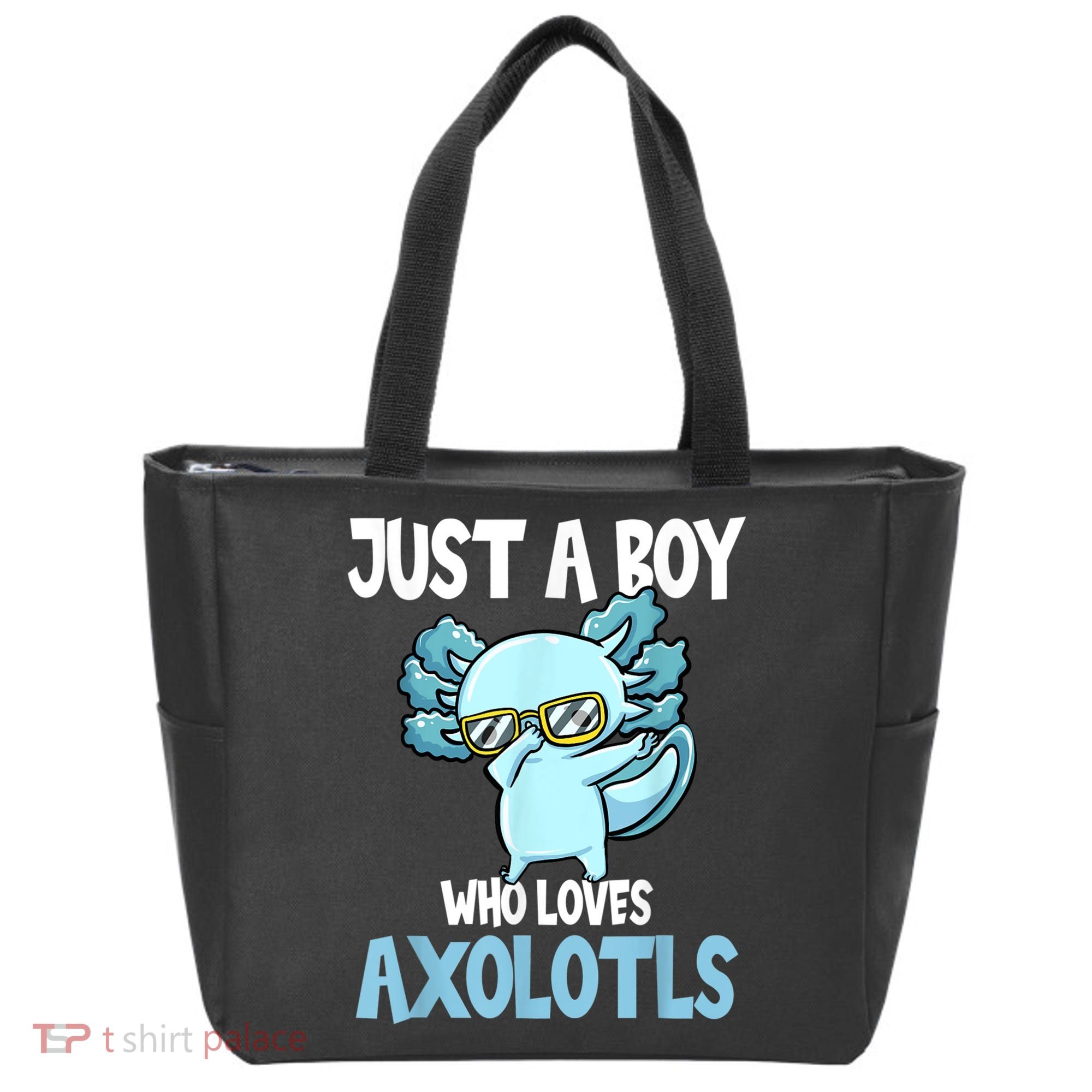 Just A Boy Who Loves Axolotls Cute Kawaii Tote Bag