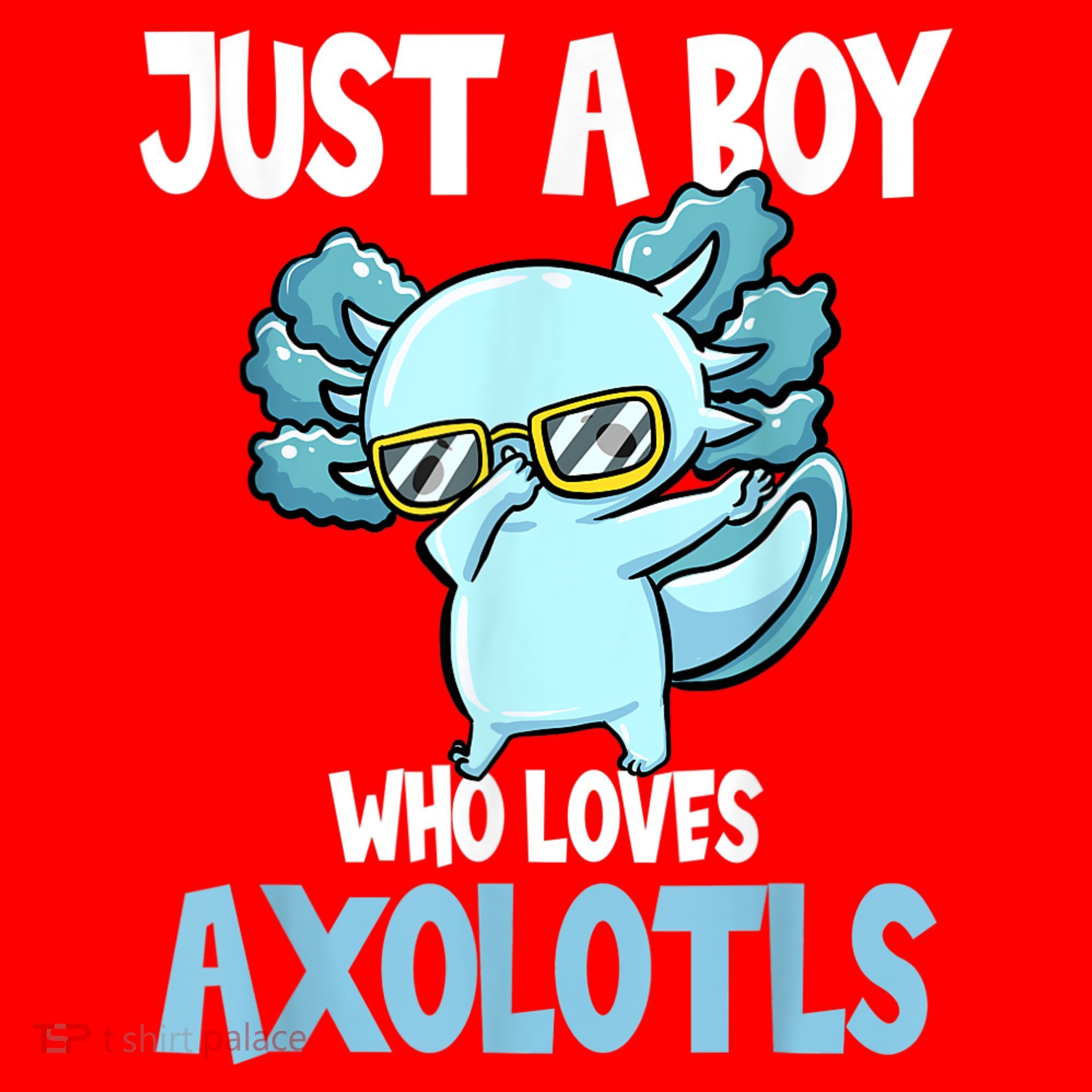 Just A Boy Who Loves Axolotls Cute Kawaii Santa Hat