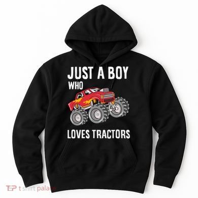 Just A Boy Who Loves Tractors Gift Hoodie