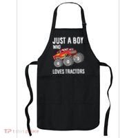 Just A Boy Who Loves Tractors Gift Apron thumb 0