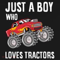 Just A Boy Who Loves Tractors Gift Coaster thumb 2