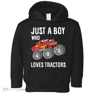 Just A Boy Who Loves Tractors Gift Toddler Hoodie