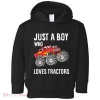 Just A Boy Who Loves Tractors Gift Toddler Hoodie thumb 0