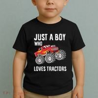 Just A Boy Who Loves Tractors Gift Toddler T-Shirt thumb 2