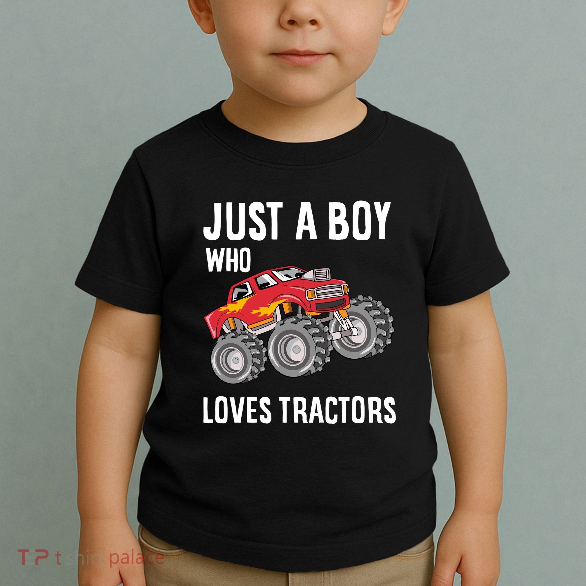 Just A Boy Who Loves Tractors Gift Toddler T-Shirt