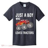 Just A Boy Who Loves Tractors Gift Kids T-Shirt thumb 0