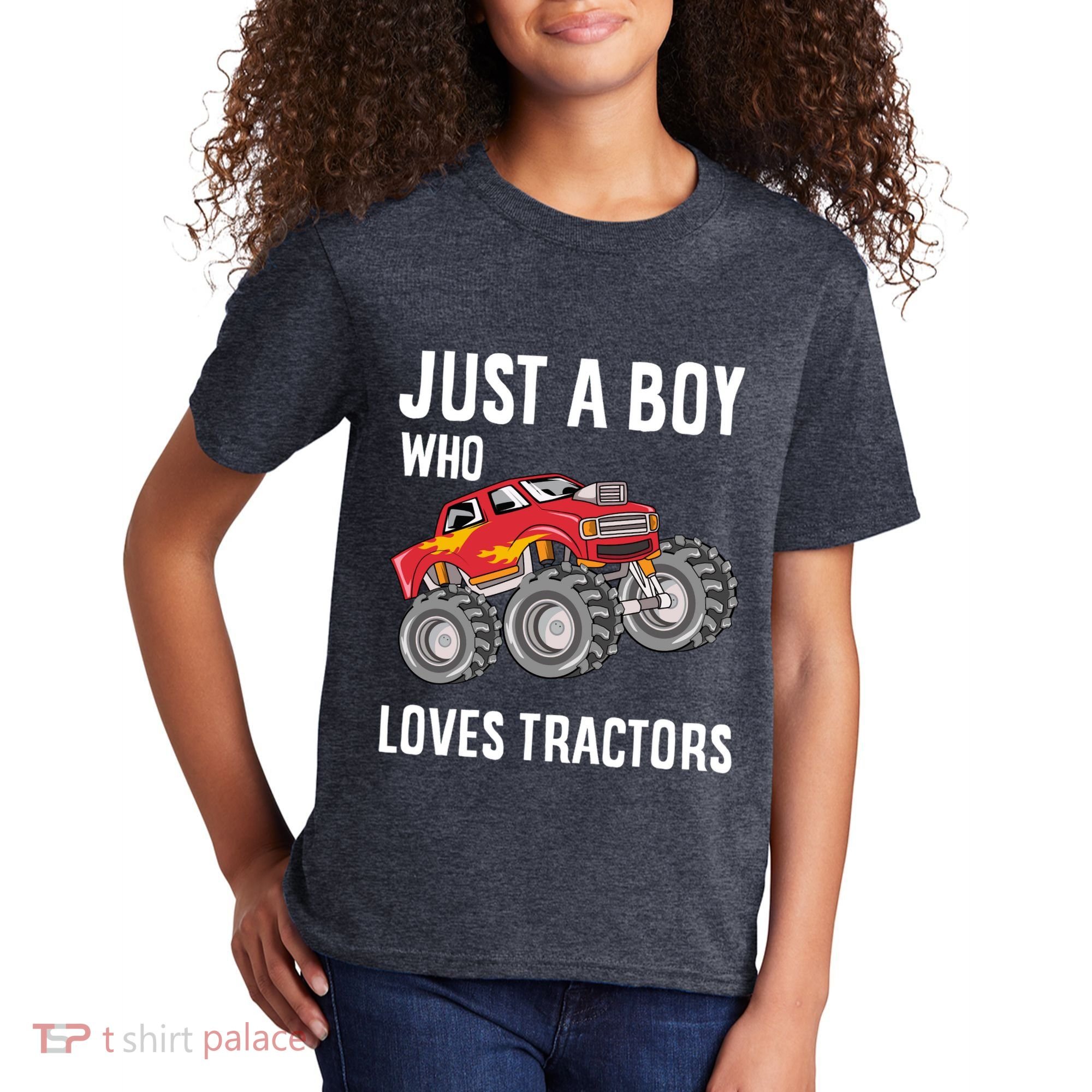 Just A Boy Who Loves Tractors Gift Kids T-Shirt