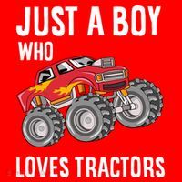 Just A Boy Who Loves Tractors Gift Santa Hat thumb 1