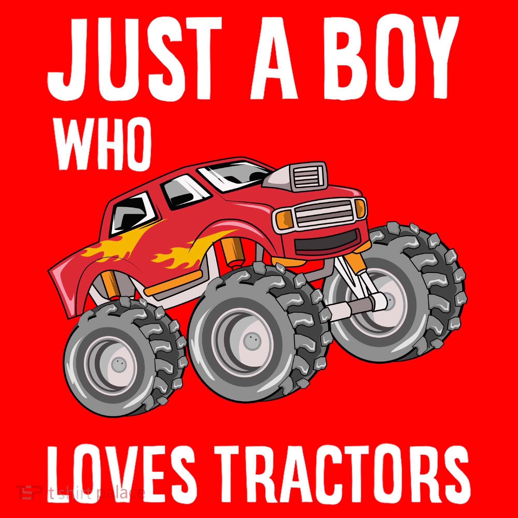 Just A Boy Who Loves Tractors Gift Santa Hat