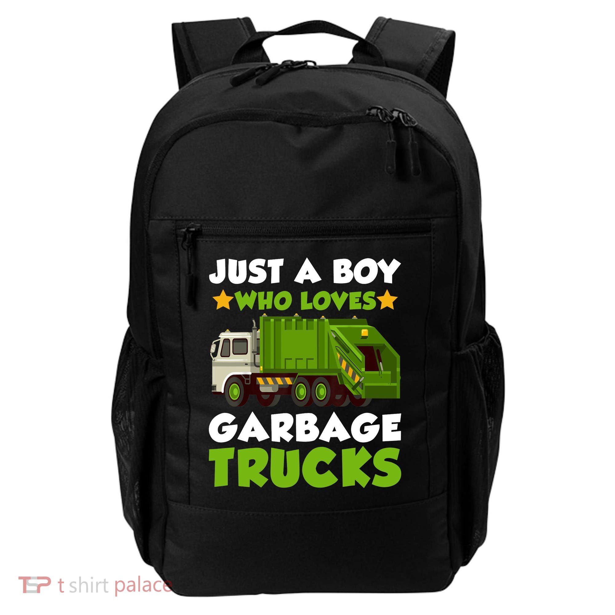 Just A Boy Who Loves Garbage Trucks Lover Trucker Backpack
