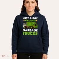 Just A Boy Who Loves Garbage Trucks Lover Trucker Hoodie thumb 5