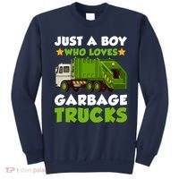 Just A Boy Who Loves Garbage Trucks Lover Trucker Sweatshirt thumb 0