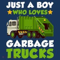 Just A Boy Who Loves Garbage Trucks Lover Trucker Sweatshirt thumb 3