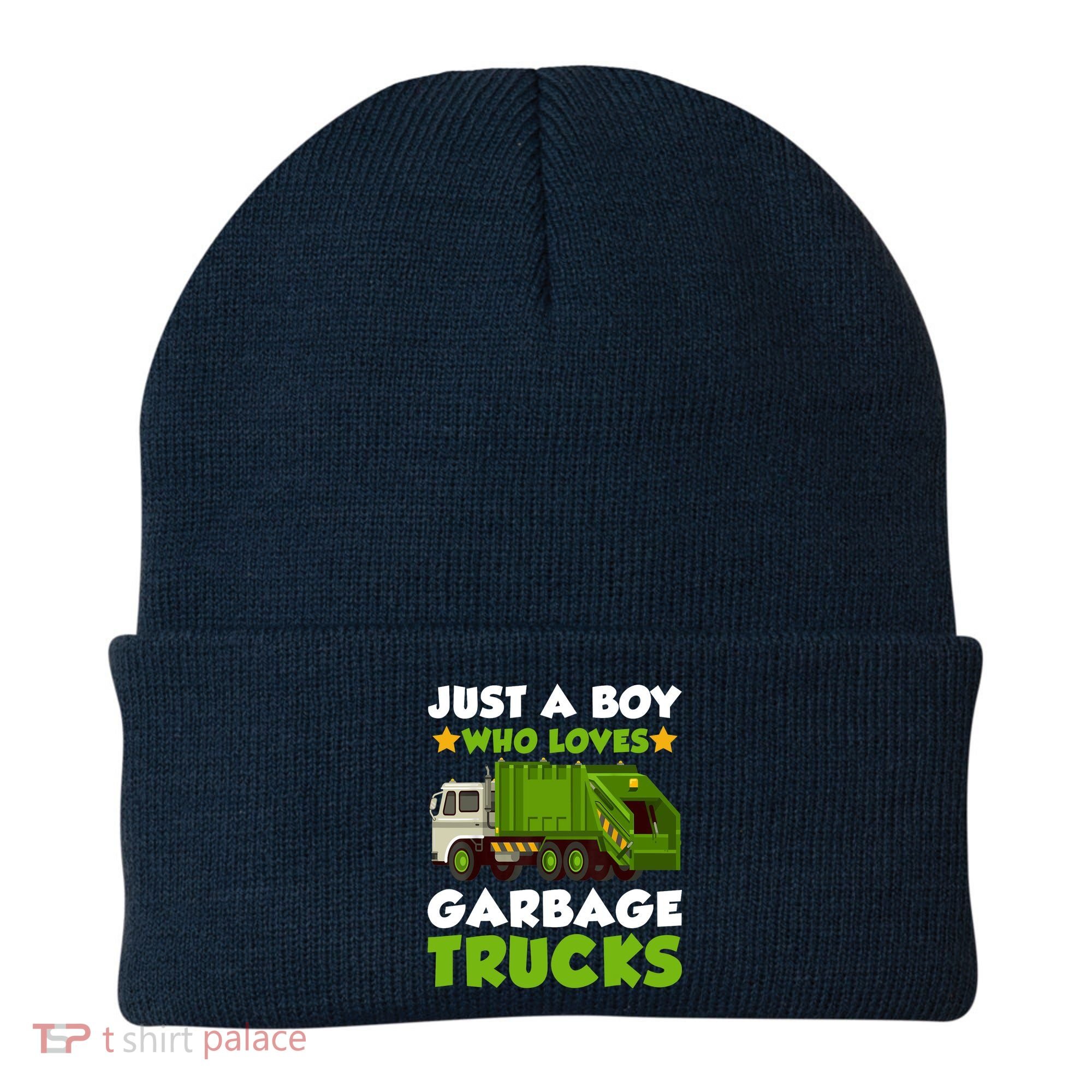 Just A Boy Who Loves Garbage Trucks Lover Trucker Beanie